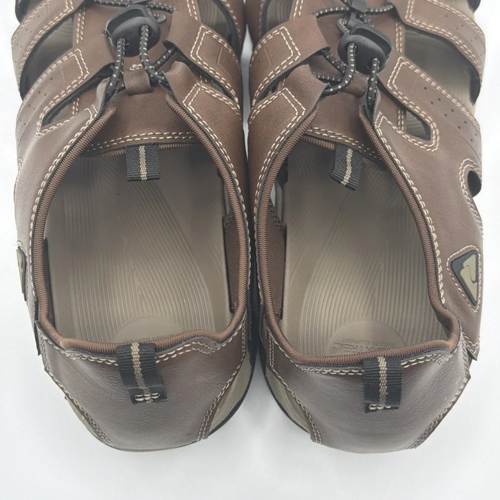 Ozark Trail Mens Closed Toe Sandals 11 Brown Hiking Outdoor Water Shoes New